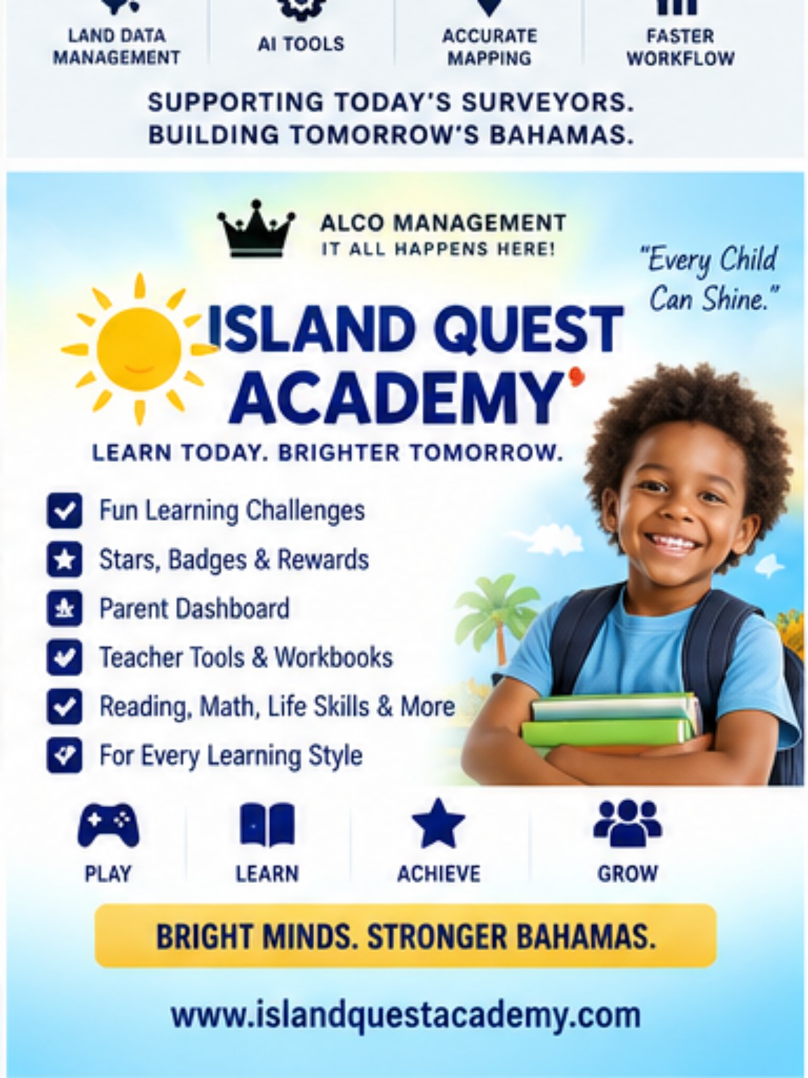 Island Quest Academy flyer